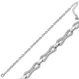 Gümüş Zirkon Taşlı Kadın Bileklik