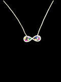 🌈 925 Ayar İthal Gümüş Infinity (Sonsuzluk) Model  Şık Kolye — Sonsuzluğun Renkli İfadesi