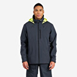 Erkek Rüzgar Kesen Yelkenli Yağmurluğu - Gri/Sarı - Sailing 500