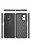 Xiaomi Poco X4 Gt Ile Uyumlu Kılıf Deri Görünümlü Silikon Telefon Kılıfı Kapak