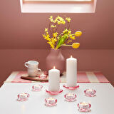 Tealight mumluk, pembe, 3 cm