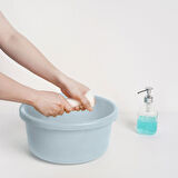 Kapaklı kova seti, gri-mavi