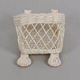 Dekoratif Yılbaşı Ürünleri, Rattan Neol Ağacı Süsü, Yılbaşı Dekoru Beyaz Rattan Kızak 27x15x14 cm