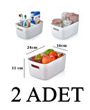 2 ADET 3.5 Lt Dolap Içi, Buzdolabı Düzenleyici, Banyo Organizer Sepet