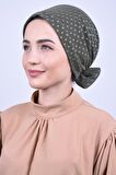 Dantelli Fiyonklu Bone Haki Yeşili - Haki