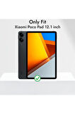 Xiaomi Poco Pad 12.1 inç ile Uyumlu Kırılmaz Tablet Temperli Cam Ekran Koruyucu