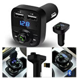 Bluetooth kablosuz araç kiti ve hızlı şarj cihazı bakır sargı akım korumalı fm Transmitter net ses