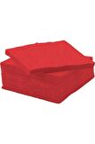 IKEA 50 Adet Şık Sunum, Davet, Yılbaşı Özel Tasarım Peçete Fantastısk Kırmızı Renk 24 X 24 cm Peçete