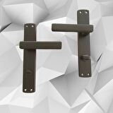 ALMITAL Lusso Antrasit Aynalı Kapı Kolu Lüks WC Kapı Kolu