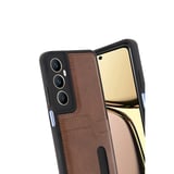 Realme C65 Uyumlu Deri Kartvizitli Kartlıklı Premium Telefon Kılıfı Kapak