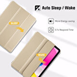 Apple iPad A16 11.Nesil 2025 Smart Folio Cover Akıllı Uyku Modlu Pu Deri Standlı Tablet Kılıfı