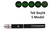 Yeşil Lazer Pointer 500 mW 15 Km Etkili (Tek Başlık 5 Model) (4401)