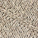 Bohem İskandinav Kilim Halı, Paspas, Hasır, Deniz Sazı Paspas, Dekoratif Kahverengi Kilim 50x34 cm