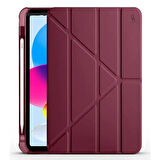Xiaomi Pad 7 11.2 inç Uyumlu Kılıf 3 Farklı Stand Kalemlikli Tri Folding Tablet Kılıfı