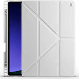 Xiaomi Pad 7 Pro 11.2 inç Uyumlu Kılıf 3 Farklı Stand Kalemlikli Tri Folding Tablet Kılıfı