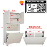 Modilayn Kirli Çamaşır Dolabı Banyo Kirli Çamaşır Sepeti