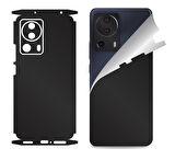 Xiaomi Mi 13 Lite için uyumlu 360 full arka ve yan kaplama koruma sticker MAT SİYAH
