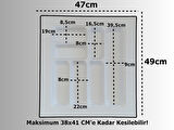 47x49 Cm. 7 Gözlü Beyaz Çekmece Içi Kaşıklık 44*40 Cm'e Kadar Kesebilirsiniz