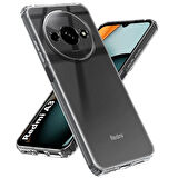 Xiaomi Redmi A3 4G 2024 ile Uyumlu Kılıf Şeffaf Kamera Korumalı Esnek Silikon Telefon Kılıfı Kapak