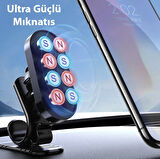 8 mıknatıslı çok güçlü araç içi torpido telefon tutucu yatay/dikey kullanım Tesla Bmw Audi için