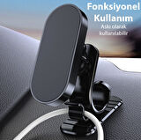 8 mıknatıslı çok güçlü araç içi torpido telefon tutucu yatay/dikey kullanım Tesla Bmw Audi için