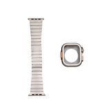 Apple Watch Series 4/5/6/SE 1.Nesil 44mm Uyumlu Kasa Gövde Koruyucu ve Metal Kordon 2 in 1 Set