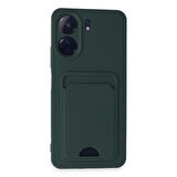 Xiaomi Redmi 13C Uyumlu Arka Kamera Korumalı Kart Koyulabilen Silikon Kartlıklı Kılıf Kapak