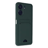 Xiaomi Redmi 13C Uyumlu Arka Kamera Korumalı Kart Koyulabilen Silikon Kartlıklı Kılıf Kapak