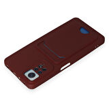 Xiaomi Redmi Note 12 Pro 4G Uyumlu Arka Kamera Korumalı Kart Koyulabilen Silikon Kartlıklı Kılıf Kapak