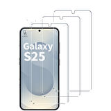 Samsung Galaxy S25 ile Uyumlu Ekran Koruyucu Şeffaf Temperli Kırılmaz Cam Ekran Koruyucu 3 Adet