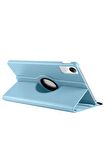 Xiaomi Redmi Pad SE 11 Inç ile Uyumlu 360° Dönebilen Standlı Tablet Kılıfı Mavi