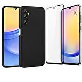 Samsung Galaxy A25 ile Uyumlu Telefon Kılıfı ve 5D Tam Kaplayan Cam Ekran Koruyucu