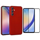 Samsung Galaxy A55 5G ile Uyumlu Telefon Kılıfı ve 5D Tam Kaplayan Cam Ekran Koruyucu