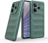 Xiaomi Redmi Note 14 4G Uyumlu Kılıf Esnek Tpu Oyuklu Arka Yüzey Tasarımlı Silikon Kapak