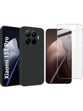Xiaomi Mi 15T Pro ile Uyumlu Kılıf Esnek Premium Telefon Kılıfı ve Temperli Cam Ekran Koruyucu