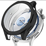 Huawei Watch Gt4 41mm için silikon kılıf bumper kılıf full kaplama yumuşak lazer kesim kılıf-SİYAH