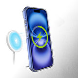 Apple iPhone 16 Uyumlu Kılıf Magsafe Wireless Şarj Özellikli Şeffaf Standlı Telefon Kılıfı