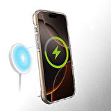 Apple iPhone 16 Pro Max Uyumlu Kılıf Magsafe Wireless Şarj Özellikli Şeffaf Standlı Telefon Kılıfı