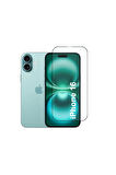 Apple iPhone 16 ile Uyumlu Şeffaf Ekranı Tam Kaplayan 5d Cam Kırılmaz Cam Ekran Koruyucu