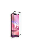 Apple iPhone 16 ile Uyumlu Şeffaf Ekranı Tam Kaplayan 5d Cam Kırılmaz Cam Ekran Koruyucu
