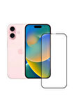 Apple iPhone 16 Plus ile Uyumlu Şeffaf Ekranı Tam Kaplayan 5d Cam Kırılmaz Cam Ekran Koruyucu