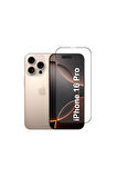 Apple iPhone 16 Pro ile Uyumlu Şeffaf Ekranı Tam Kaplayan 5d Cam Kırılmaz Cam Ekran Koruyucu