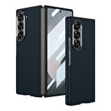 Samsung Galaxy Z Fold 6 Uyumlu Karbon Fiber Tasarım Ultra İnce Telefon Kılıfı Kapak