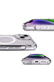 Apple iPhone 13 ile uyumlu Kılıf Airbag Köşeli Magsafe Wireless Şarj Özellikli Kılıf Kapak