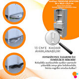 Modilayn TRENDLİNE NEWYORK 54 x 183,5 x 32,5 cm 4 Kapaklı İki Çekmeceli 5 Bölmeli Çok Amaçlı Dolap