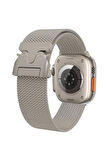 Apple Watch Series 10 42mm Uyumlu Aliminyum Alaşım Hasır Metal Akıllı Saat Kordonu