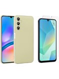 Samsung Galaxy A17 ile Uyumlu Kılıf Soft Yumuşak Telefon Kılıfı ve Temperli Cam Ekran Koruyucu