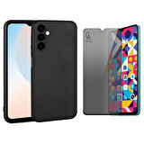 Samsung Galaxy A16 Ile Uyumlu Soft Yumuşak Telefon Kılıfı ve Hayalet Privacy Ekran Koruyucu Seti