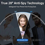 Samsung Galaxy A16 Ile Uyumlu Soft Yumuşak Telefon Kılıfı ve Hayalet Privacy Ekran Koruyucu Seti