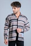 Oversize Desenli Kışlık Gömlek MAR Over20